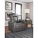 HyllMont Dual Power Recliner w/Power Adjustable Headrest - Gray by Ashley Furniture