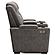HyllMont Dual Power Reclining Console Loveseat w/Power Adjustable Headrest - Gray by Ashley Furniture