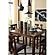 Bennox Brown Counter Height Dining Table & 4 Upholstered Bar Stools Set by Ashley Furniture