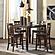 Bennox Brown Counter Height Dining Table & 4 Upholstered Bar Stools Set by Ashley Furniture