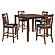 Bennox Brown Counter Height Dining Table & 4 Upholstered Bar Stools Set by Ashley Furniture
