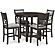 Langwest Brown Counter Height Dining Table & 4 Barstools by Ashley Furniture