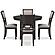 Langwest Brown Dining Table & 4 Upholstered Chairs by Ashley Furniture
