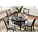Langwest Brown Dining Table & 4 Upholstered Chairs by Ashley Furniture