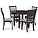 Langwest Brown Dining Table & 4 Upholstered Chairs by Ashley Furniture