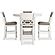 Erinberg Counter Height Dining Table & 4 Barstools - Antique White by Ashley Furniture