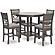 Wrenning Gray Counter Height Dining Table & 4 Barstools Set by Ashley Furniture