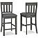 Hallanden Upholstered Counter Height Bar Stool (Set of 2) - Two-Tone Gray by Ashley Furniture