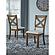 Moriville Dark Brown X Back Dining Upholstered Side Chair (Set of 2) by Ashley Furniture