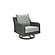 Elite Park Outdoor Swivel Lounge Chair w/Cushion - Gray by Ashley Furniture