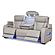 Boyington Dual Power Leather Reclining Sofa - Gray by Ashley Furniture