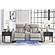Boyington Dual Power Leather Reclining Loveseat w/Console - Gray by Ashley Furniture