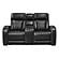 Boyington Dual Power Leather Reclining Loveseat w/Console - Black by Ashley Furniture