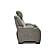 The Man-Den Triple Power Leather Reclining Loveseat w/Power Adjustable Headrest - Gray by Ashley Furniture