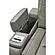 The Man-Den Triple Power Leather Reclining Loveseat w/Power Adjustable Headrest - Gray by Ashley Furniture