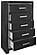 Kaydell - Black - Upholstered Panel Bedroom Set w/2 Storage Drawers & Roll Slats by Ashley Furniture