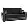 Avalon Nano Black Convertible Loveseat by Casamode