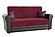 Avalon Nano Burgundy Convertible Loveseat by Casamode