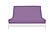 Abby Lavender Velvet Texture Fabric Futon Cover by Prestige