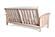 Classic Bent Arm Mission Amish-Made American Oak Futon Frame by Comfort Pure