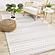 Aspen Grey Cream Striped Diamond Pattern Rug by Kalora
