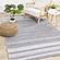 Aspen Striped Pattern Woven Rug by Kalora