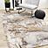 Aurora Grey Orange White Distressed Abstract Rug by Kalora