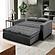 Serta&reg; Avery Full Convertible Loveseat in Charcoal by Lifestyle