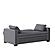 Serta&reg; Avery Full Convertible Loveseat in Charcoal by Lifestyle