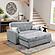 Serta&reg; Avery Full Convertible Loveseat in Light Gray by Lifestyle