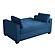 Serta&reg; Avery Full Convertible Loveseat in Navy Blue by Lifestyle