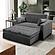 Serta&reg; Avery Queen Convertible Sofa in Charcoal by Lifestyle