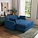 Serta&reg; Avery Queen Convertible Sofa in Navy Blue by Lifestyle