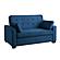 Serta&reg; Avery Queen Convertible Sofa in Navy Blue by Lifestyle