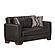 Barato Brown PU Leatherette Convertible Loveseat by Casamode