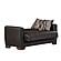 Barato Brown PU Leatherette Convertible Loveseat by Casamode