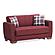 Barato Burgundy Convertible Loveseat by Casamode