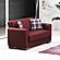Barato Burgundy Convertible Loveseat by Casamode