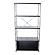 Brentwood Etagere Bookcase with Black Powder Coated Steel Frame and Melamine Board Shelves, Black by LeisureMod