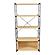 Brentwood Etagere Bookcase with Black Powder Coated Steel Frame and Melamine Board Shelves, Natural Wood by LeisureMod