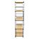 Brentwood Etagere Bookcase with Black Powder Coated Steel Frame and Melamine Board Shelves, Natural Wood by LeisureMod