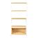 Brentwood Etagere Bookcase with White Powder Coated Steel Frame and Melamine Board Shelves, Natural Wood by LeisureMod
