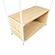 Brentwood Etagere Bookcase with White Powder Coated Steel Frame and Melamine Board Shelves, Natural Wood by LeisureMod