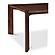 Daifuku Small Dining Table Brown by Moe's Home Collection