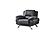 117 FSA002 Gray Leather Chair by BH Furniture