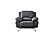 117 FSA002 Gray Leather Chair by BH Furniture