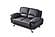 117 FSA002 Gray Leather Loveseat by BH Furniture
