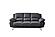 117 FSA002 Gray Leather Sofa by BH Furniture