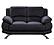 117 L108 Black Leather Loveseat by BH Furniture