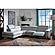 Axel M5653 Light Gray Top Grain Leather Sectional w/Electric Recliner by BH Furniture